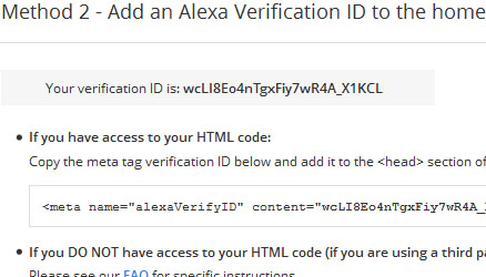 Alexa Verification Id