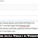 How to Add Alexa Widget in Wordpress blog