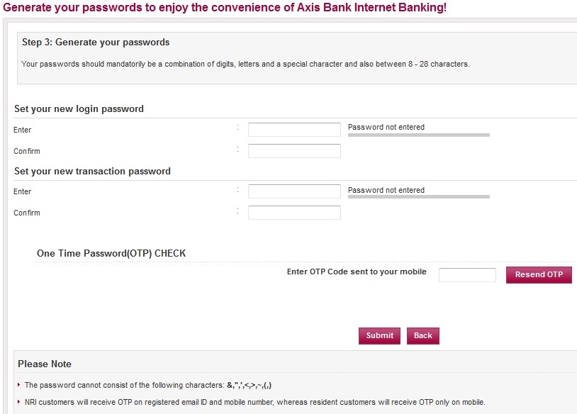 How to login into Axis Bank Internet Banking for the first ...