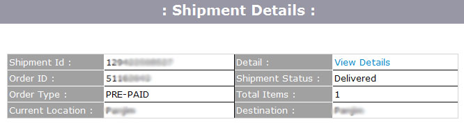 XpressBees Shipment Details