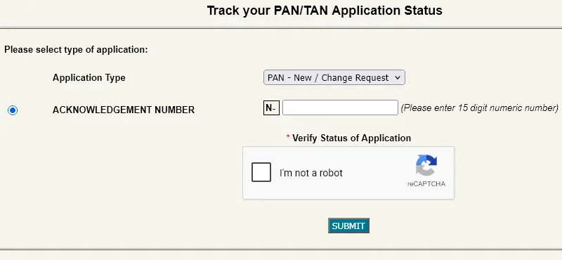 Protean PAN Status