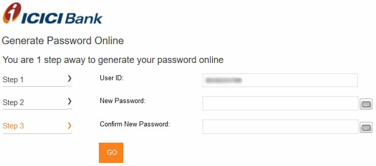 ICICI Internet Banking 1 Step away to Generate Password Online