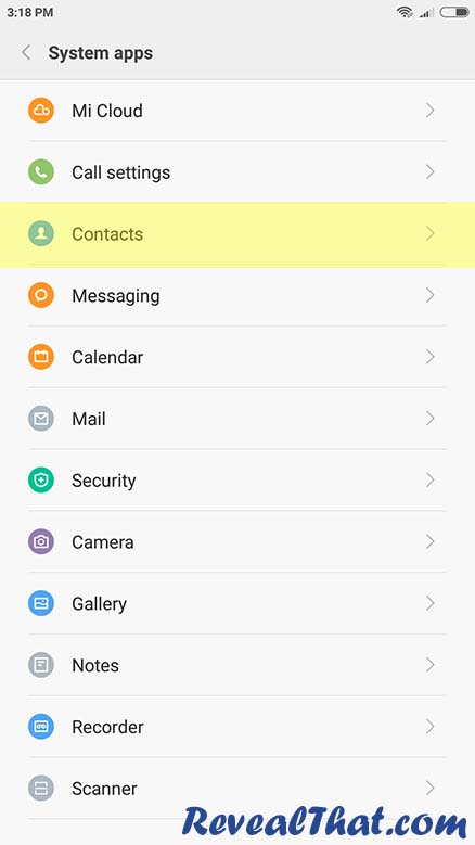 System Apps - Delete Multiple Contacts on Xiaomi Mi Max