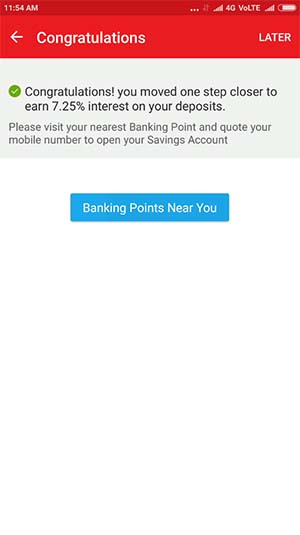 Airtel Payments Bank Visit Banking Point for Verification to Open Savings Account