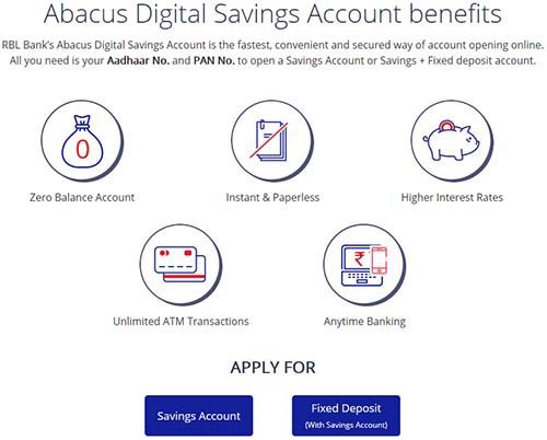 RBL Abacus Digital Savings Account