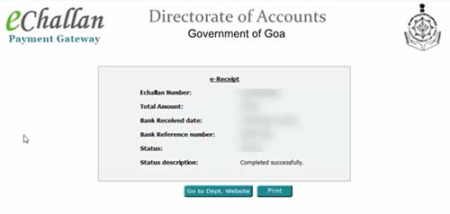 Goa Electricity Bill Payment Sucessful