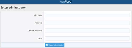 XenForo Setup Administrator