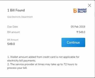 Mobikwik Bill Found