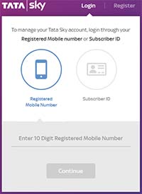 Tata Sky Login/ Register