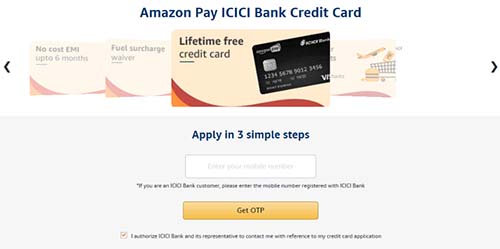 Amazon Pay ICICI Bank Credit Card Mobile
