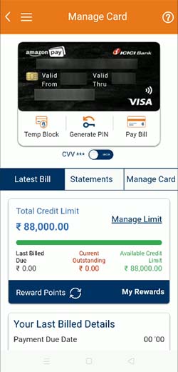 iMobile Amazon Pay Credit Card