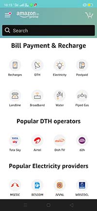 Amazon App Bill Payment