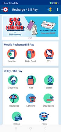 PayZapp App Bill Pay