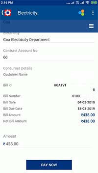 PayZapp Goa Electricity Pay Bill
