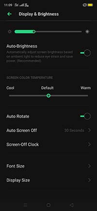 Realme XT Display and Brightness