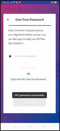 Tata sky mobile online no update