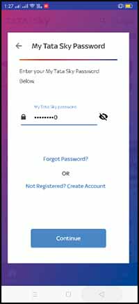 Tata Sky Login Password