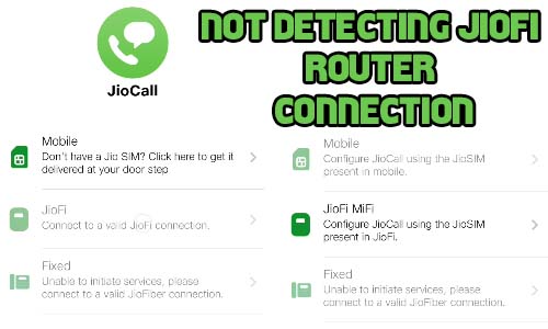 JioCall app not detecting JioFi router connection
