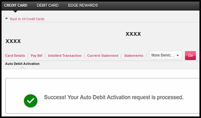 Auto Debit Activation Sucess