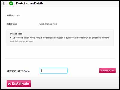 Axis Bank Deactivation Details