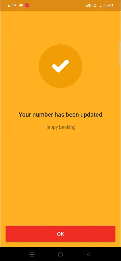 DigiBank New Mobile Number Updated