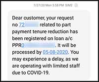 Axis bank loan part-payment request