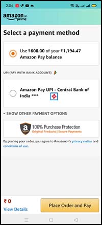 Amazon Gas Cylinder Payment
