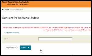 pan address update otp
