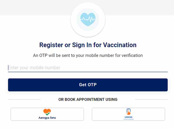 Sign In for Vaccination