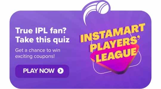 Swiggy Instamart Players League Quiz