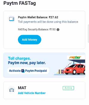 Paytm Fastag Vehicle