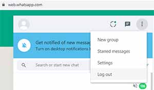 WhatsApp Logout