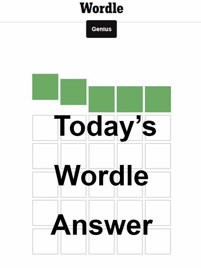 Wordle Today Answer » Reveal That