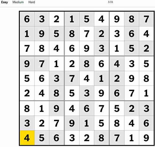 Sudoku Easy 070922