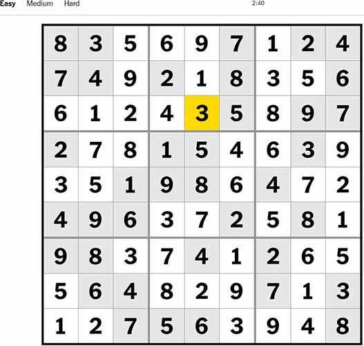 Sudoku Easy 180922