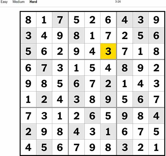 Sudoku Hard 140922