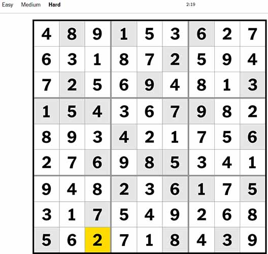 Sudoku Hard 160922