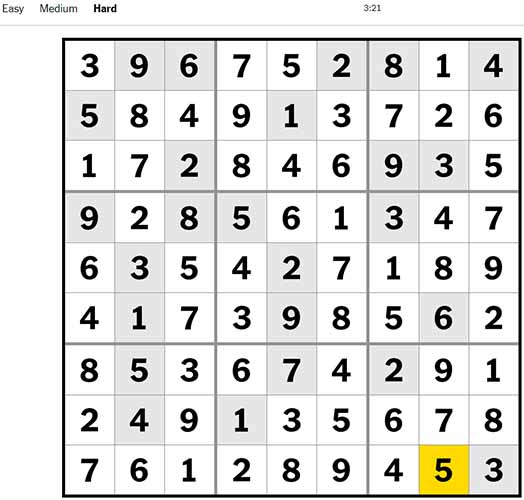Sudoku Hard 180922