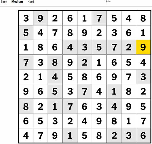 Sudoku Medium 160922