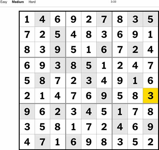 Sudoku Medium 220922