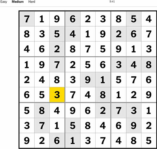 Sudoku Medium 250922