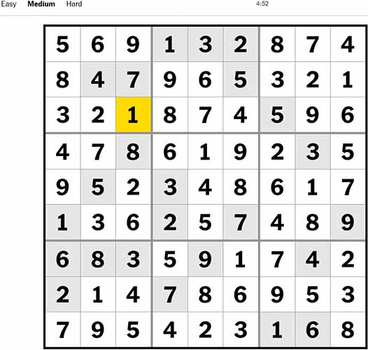Sudoku Medium 270922