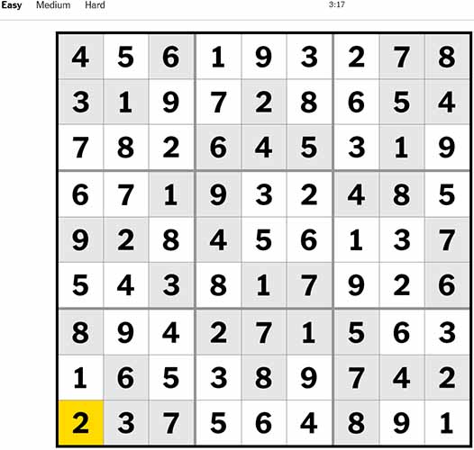 Sudoku Easy 210922