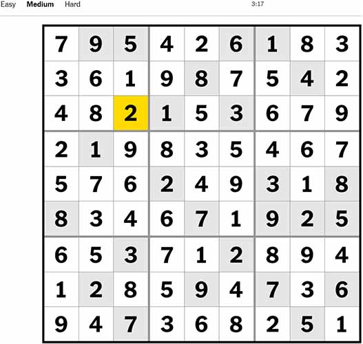 Sudoku Medium 210922
