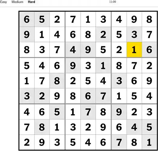 NYT Sudoku Hard 071022