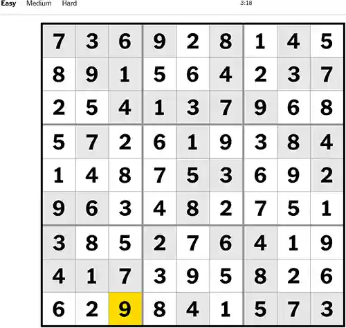 NYT Sudoku Easy 111122
