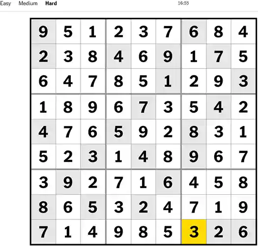 NYT Sudoku Hard 021122