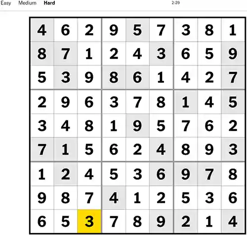 NYT Sudoku Hard 231122