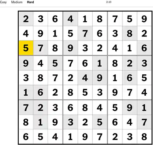 NYT Sudoku Hard 251122