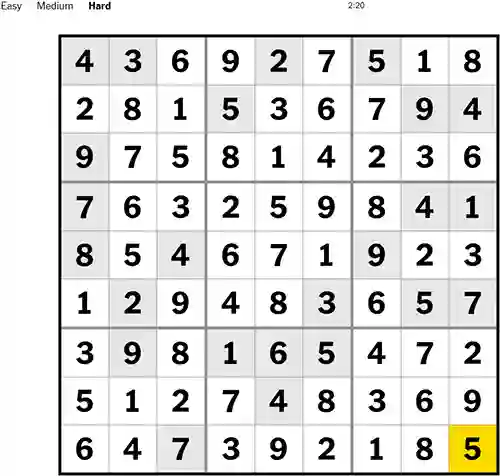 NYT Sudoku Hard 291122